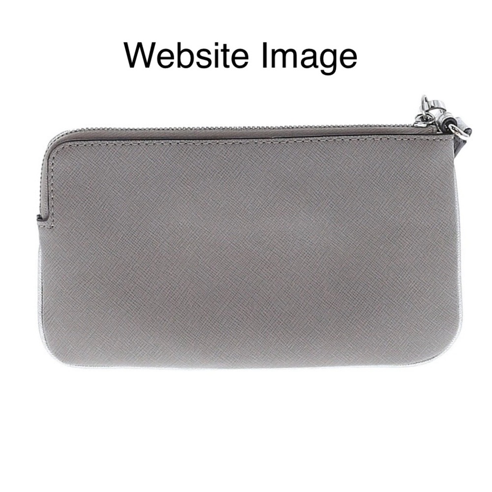 Michael Kors Met Center Stripe Leather Wristlet - Picture 2 of 11
